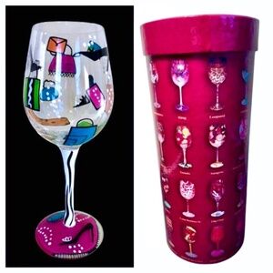 New in Box Lolita Shopaholic Too Wine Glass